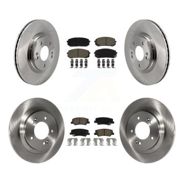 Front Rear Disc Brake Rotors And Ceramic Pads Kit For Hyundai Sonata Kia K5 K8C-103431