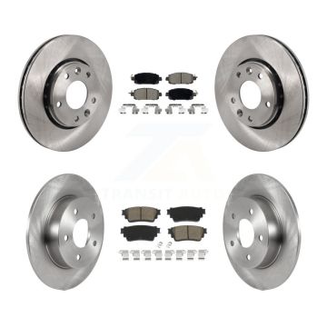 Front Rear Brake Rotor Ceramic Pad Kit For 21-23 Nissan Kicks SV SR with Disc rear brakes K8C-103434