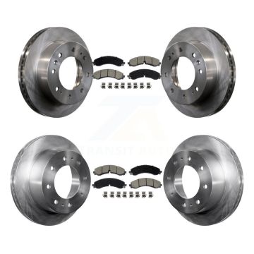Front Rear Brake Rotors & Ceramic Pad Kit For GMC Chevrolet Sierra 2500 HD Silverado 3500 K8C-103437