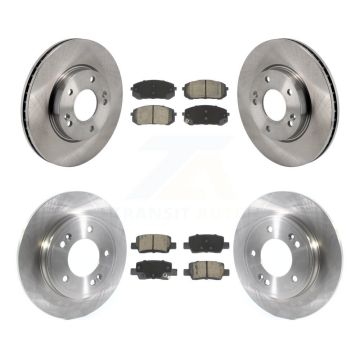 Front Rear Brake Rotors & Ceramic Pad Kit For Hyundai Elantra With Electric Parking K8C-103451