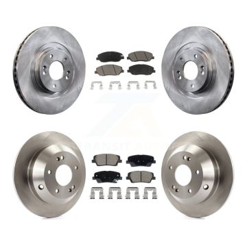 Front Rear Disc Brake Rotors And Ceramic Pads Kit For 2013-2016 Hyundai Santa Fe XL 3.3L K8C-103457