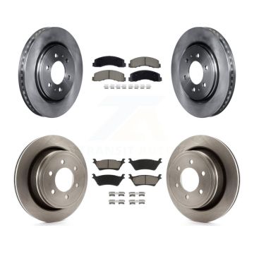 Front Rear Brake Rotor Ceramic Pad Kit For 2018-2020 Ford F-150 With Manual Parking K8C-103463