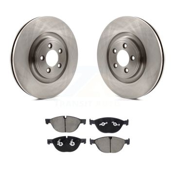 Front Disc Brake Rotors And Ceramic Pads Kit For Jaguar XF XJ K8C-103472