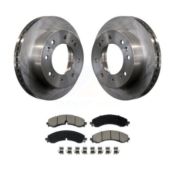 Front Disc Brake Rotors & Ceramic Pad Kit For GMC Chevrolet Sierra 2500 HD Silverado 3500 K8C-103497