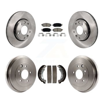 Front Rear Disc Brake Rotors Ceramic Pads And Drum Kit For 2020-2022 Nissan Sentra K8C-103548