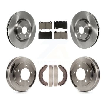 Front Rear Disc Brake Rotors Ceramic Pads And Drum Kit For Mitsubishi Lancer K8C-103554