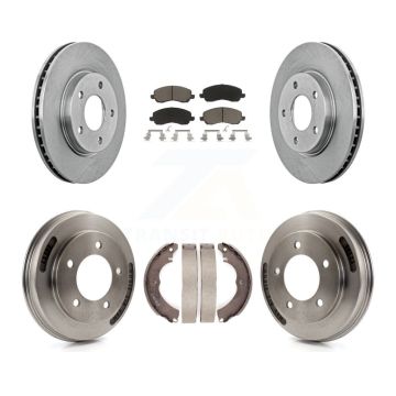 Front Rear Disc Brake Rotors Ceramic Pads And Drum Kit For Mitsubishi Lancer K8C-103555