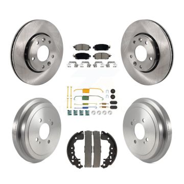 Front Rear Disc Brake Rotors Ceramic Pads And Drum Kit (7Pc) For Nissan Kicks K8C-103557