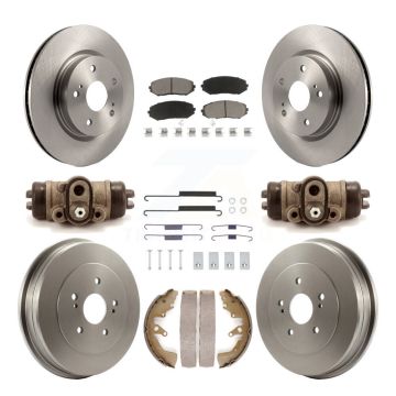 Front Rear Disc Brake Rotors Ceramic Pads And Drum Kit (9Pc) For Suzuki Grand Vitara K8C-103573