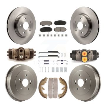 Front Rear Disc Brake Rotors Ceramic Pads And Drum Kit (9Pc) For 2008 Suzuki Grand Vitara K8C-103575