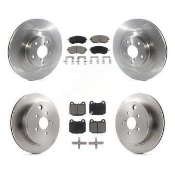 Front Rear Disc Brake Rotor And Ceramic Pad Kit For 2017 Subaru BRZ Without Brembo Brakes K8C-103595