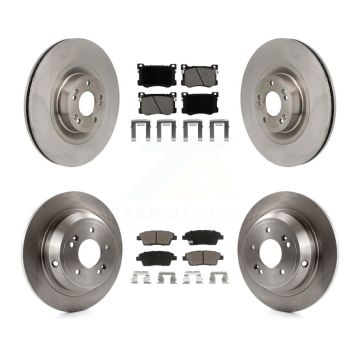 Front Rear Disc Brake Rotors And Ceramic Pads Kit For Hyundai Genesis G80 5.0L K8C-103623