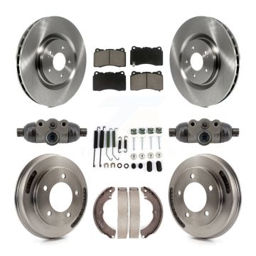 Front Rear Disc Brake Rotors Ceramic Pads And Drum Kit (9Pc) For Mitsubishi Lancer K8C-103779