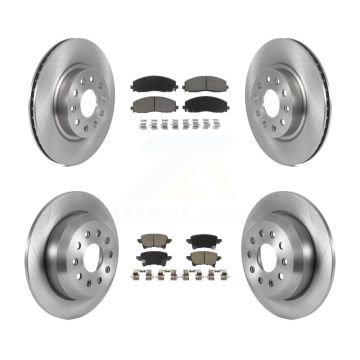 Front Rear Disc Brake Rotors And Ceramic Pads Kit For Jeep Wrangler K8C-103817
