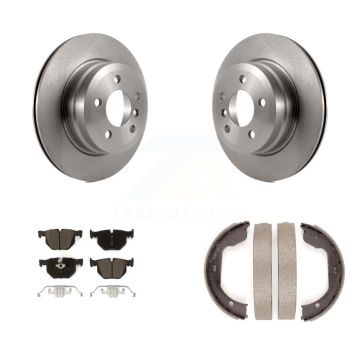 Rear Disc Rotors Ceramic Pads And Parking Brake Shoes Kit For BMW X5 X6 K8C-103848
