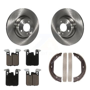 Rear Disc Rotors Ceramic Pads And Parking Brake Shoes Kit For BMW 328i 320i xDrive 428i K8C-103875