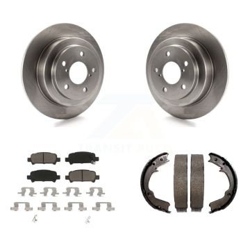 Rear Disc Rotors Ceramic Pads And Parking Brake Shoes Kit For Subaru Forester Impreza K8C-103909
