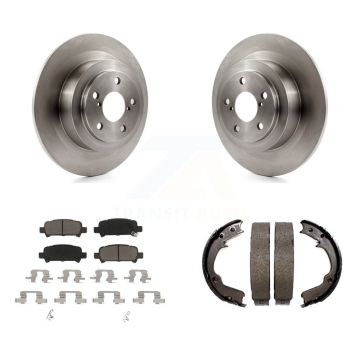 Rear Disc Rotors Ceramic Pads And Parking Brake Shoes Kit For 2000 Subaru Legacy K8C-103910