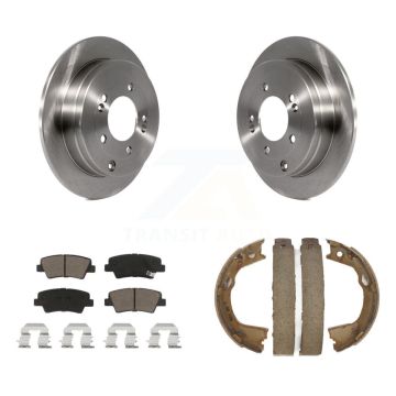 Rear Disc Rotors Ceramic Pads Parking Brake Shoes Kit For 2010 Hyundai Azera To 07 06 09 K8C-103952