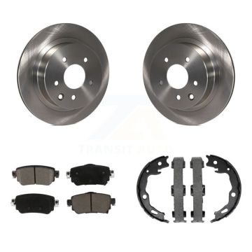 Rear Disc Rotors Ceramic Pads And Parking Brake Shoes Kit For 2019 Nissan Rogue Sport S K8C-103977