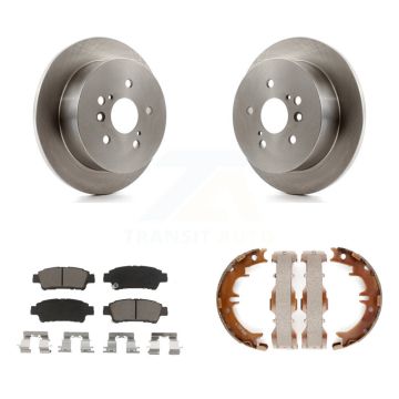 Rear Disc Rotors Ceramic Pads And Parking Brake Shoes Kit For 2004-2010 Toyota Sienna K8C-103979