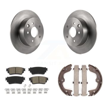 Rear Disc Rotors Ceramic Pads And Parking Brake Shoes Kit For 2019 Nissan Altima AWD K8C-104000
