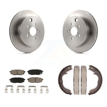 Rear Disc Rotors Ceramic Pads And Parking Brake Shoes Kit For Subaru Outback Legacy K8C-104014