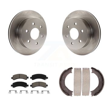 Rear Disc Rotors Ceramic Pads And Parking Shoes Kit For GMC Savana 2500 Chevrolet Express K8C-104147