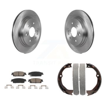 Rear Disc Rotors Ceramic Pads Parking Shoes Kit For 2019 Chevrolet Silverado 1500 LD GMC K8C-104191