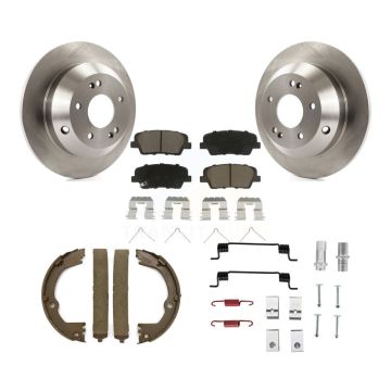 Rear Disc Rotors Ceramic Pads Parking Brake Shoes And Hardware Kit For Kia Sorento K8C-104212