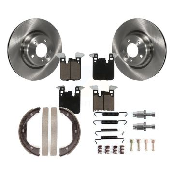 Rear Disc Rotors Ceramic Pads Parking Shoes & Hardware Kit For 14-16 BMW 428i Convertible K8C-104229