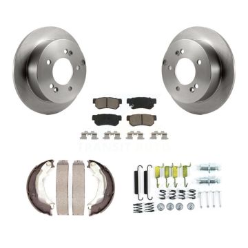 Rear Disc Rotors Ceramic Pads Parking Shoes And Hardware Kit For Hyundai Sonata XG350 Kia K8C-104377