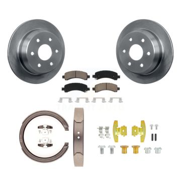 Rear Disc Rotors Ceramic Pads Parking Shoes And Hardware Kit For Chevrolet Avalanche 1500 K8C-104381