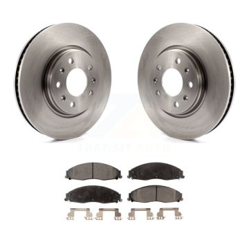 Front Disc Brake Rotors And Semi-Metallic Pads Kit For Cadillac CTS STS K8F-100032