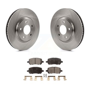 Front Disc Brake Rotors & Semi-Metallic Pad Kit For 2010 Pontiac G5 With Rear Brakes K8F-100037