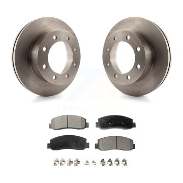 Front Disc Brake Rotors And Semi-Metallic Pads Kit For Ford F-350 Super Duty F-450 K8F-100144