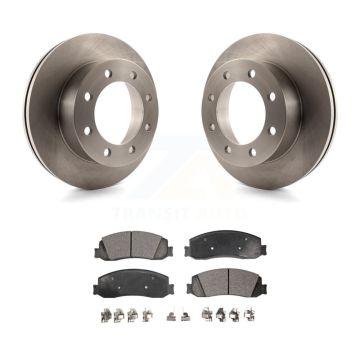 Front Brake Rotor & Semi-Metallic Pad Kit For Ford F-350 Super Duty With Dual Rear Wheels K8F-100145