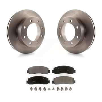 Front Brake Rotor & Semi-Metallic Pad Kit For Ford F-350 Super Duty With Dual Rear Wheels K8F-100146