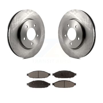 Front Disc Brake Rotors And Semi-Metallic Pads Kit For 2004-2008 Chrysler Pacifica K8F-100214