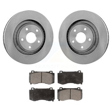 Front Disc Brake Rotors And Semi-Metallic Pads Kit For 2006-2010 Jeep Grand Cherokee SRT8 K8F-100222