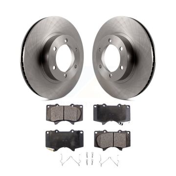 Front Disc Brake Rotors And Semi-Metallic Pads Kit For Toyota 4Runner Lexus GX470 K8F-100389