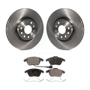 Front Brake Rotors Semi-Metallic Pad Kit For Volkswagen Jetta Beetle Audi GTI Golf Eos CC K8F-100434