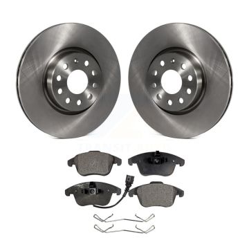 Front Disc Brake Rotor Semi-Metallic Pad Kit For Volkswagen Tiguan Passat Audi Q3 Quattro K8F-100436