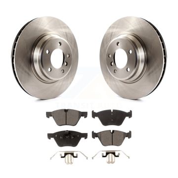 Front Disc Brake Rotors And Semi-Metallic Pads Kit For 2007 BMW 335xi K8F-100524