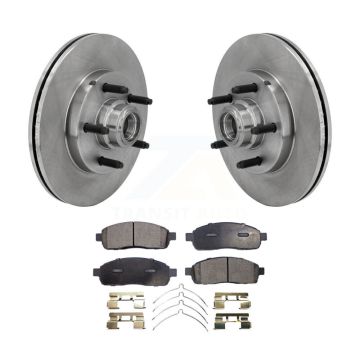 Front Disc Brake Rotors & Semi-Metallic Pad Kit For 2004 Ford F-150 RWD With 5 Lug Wheels K8F-100687