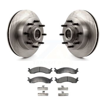 Front Disc Brake Rotors Hub Semi-Metallic Pad Kit For Dodge Ram 2500 3500 Van B3500 B2500 K8F-100709