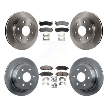 Front Rear Brake Rotor & Semi-Metallic Pad Kit For Chevrolet GMC Silverado 1500 Sierra XL K8F-100730