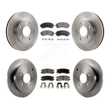 Front Rear Disc Brake Rotors And Semi-Metallic Pad Kit For Buick Rendezvous Pontiac Aztek K8F-100745