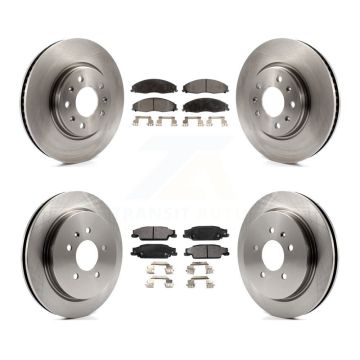 Front Rear Disc Brake Rotors Semi-Metallic Pad Kit For Cadillac CTS With Sport Suspension K8F-100757