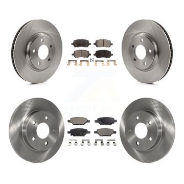 Front Rear Brake Rotors & Semi-Metallic Pad Kit For 2010 Pontiac G5 With Disc Brakes K8F-100762